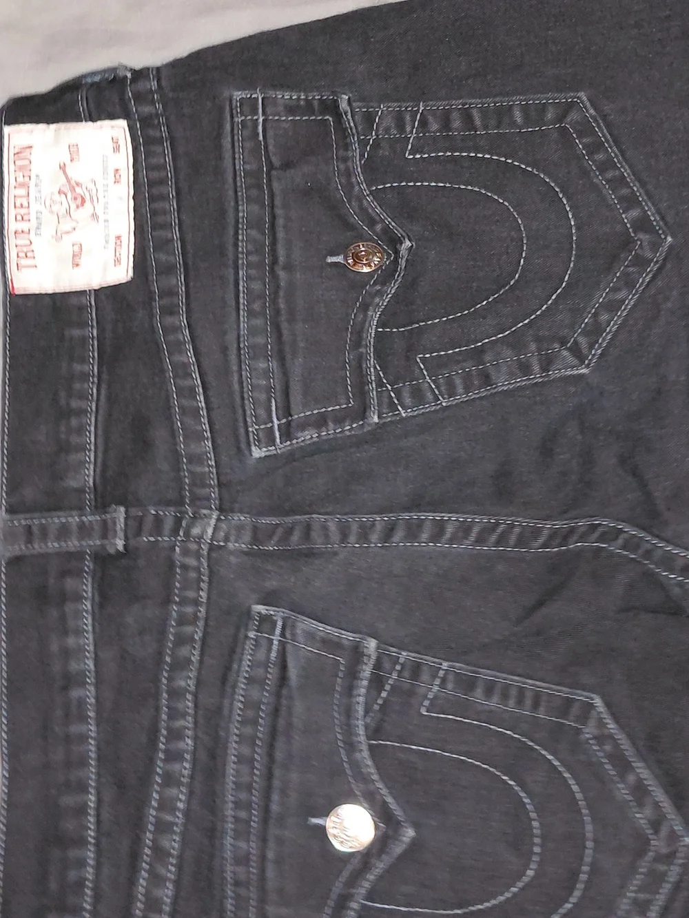 True Religion Men's Black Relaxed Jeans